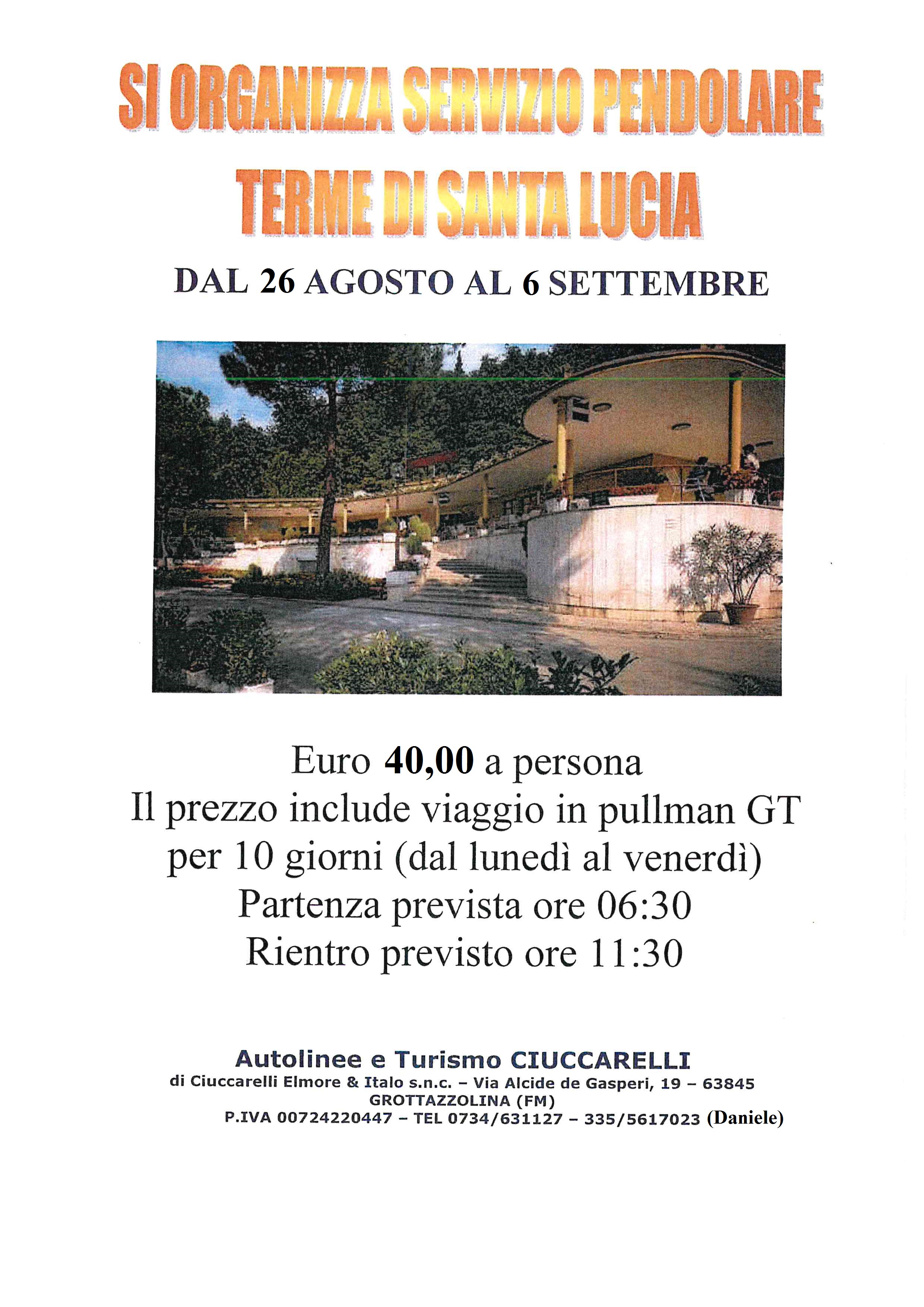 SOGGIORNO PENDOLARE TERME DI SANTA LUCIA