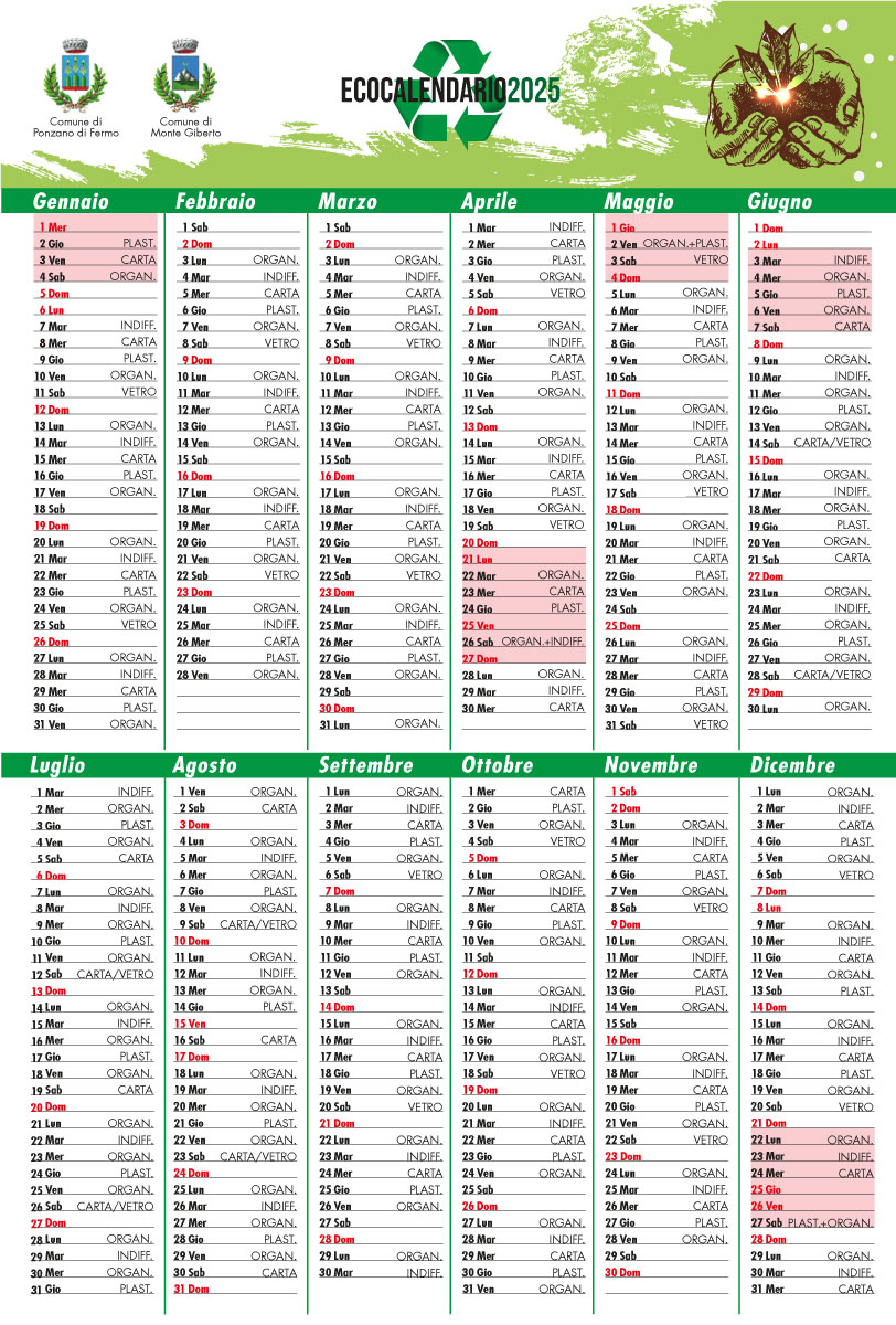 Ecocalendario 2025