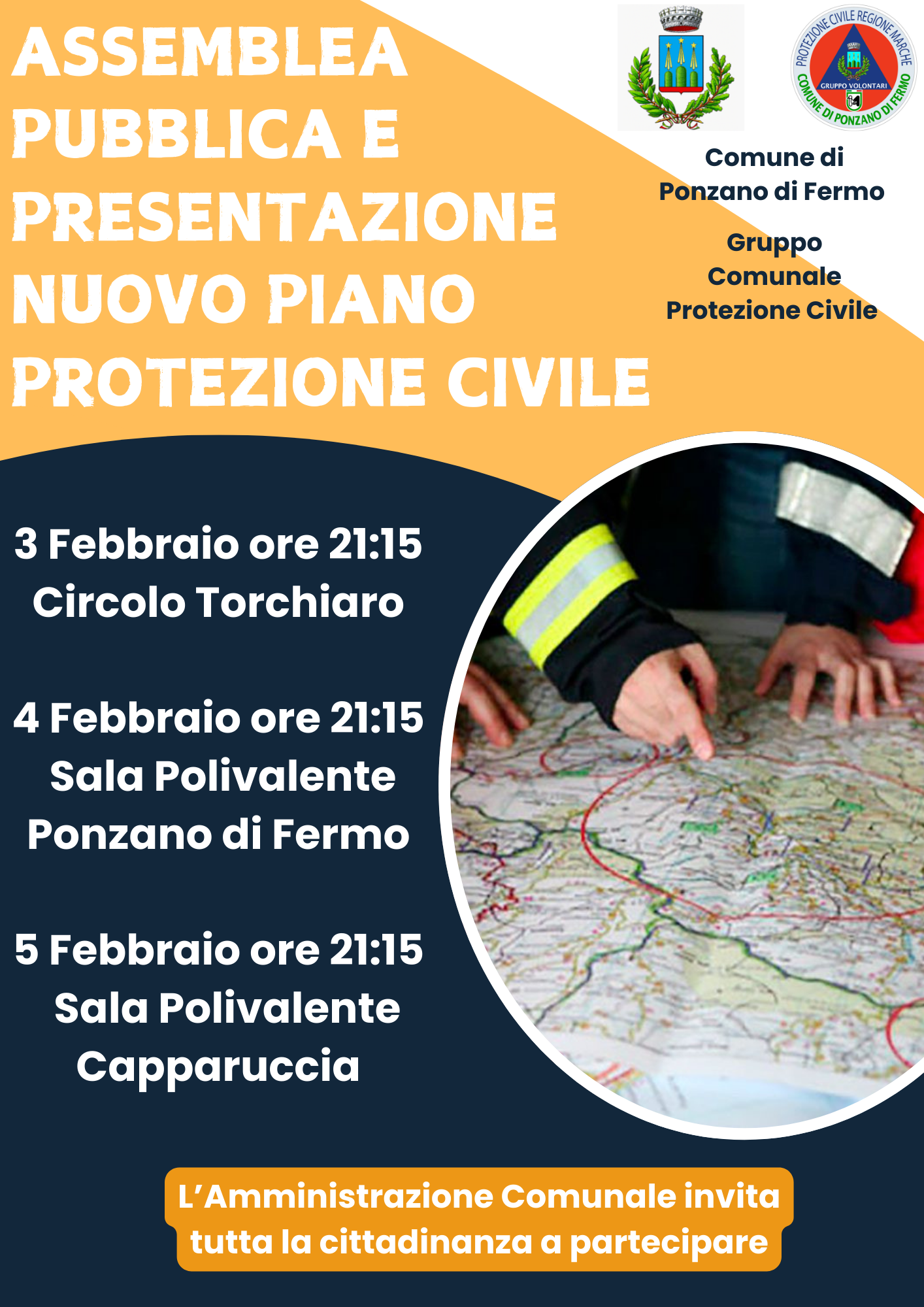 Assemblea pubblica e presentazione nuovo piano di Protezione Civile