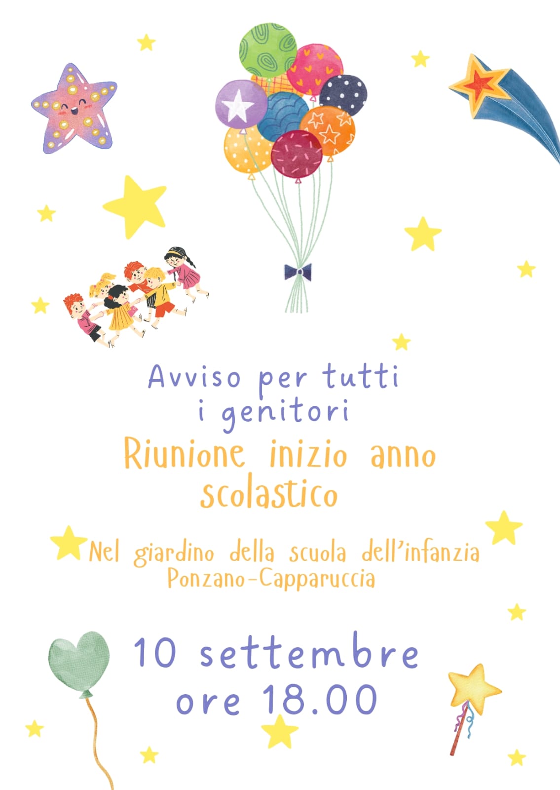 Riunione inizio anno scolastico - Scuola dell'Infanzia Capparuccia